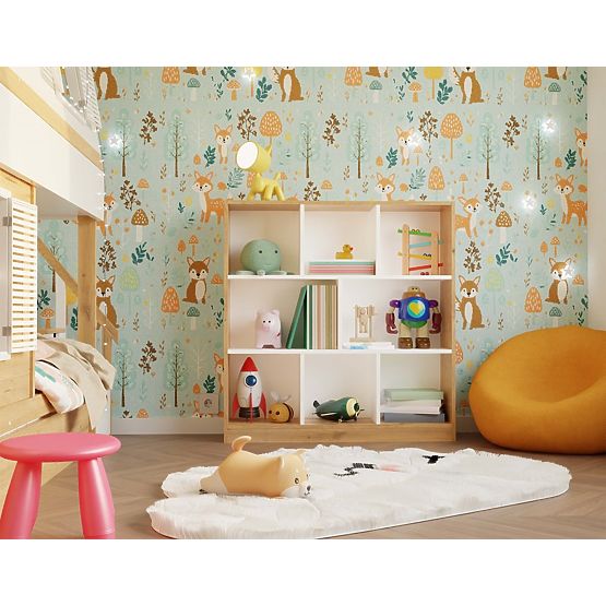 Regál Fiesta 8P DUB ARTISAN / BÍLÁ