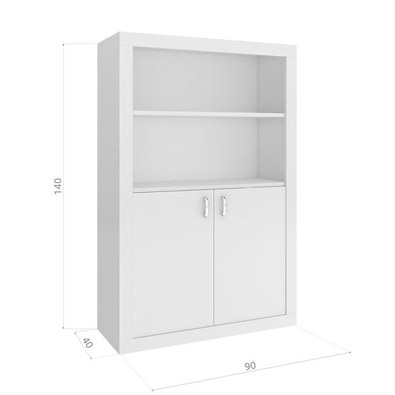 Regál Filip velký - bílo-šedý