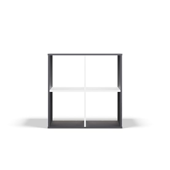 Regál Malax 2x2 ANTRACIT BÍLÁ