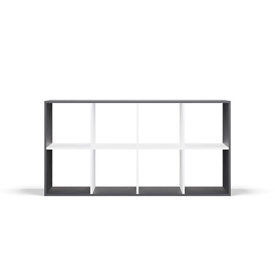 Regál Malax 2X4 ANTRACIT BÍLÁ