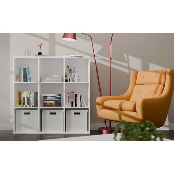 Regál Malax 3X3 H BÍLÝ