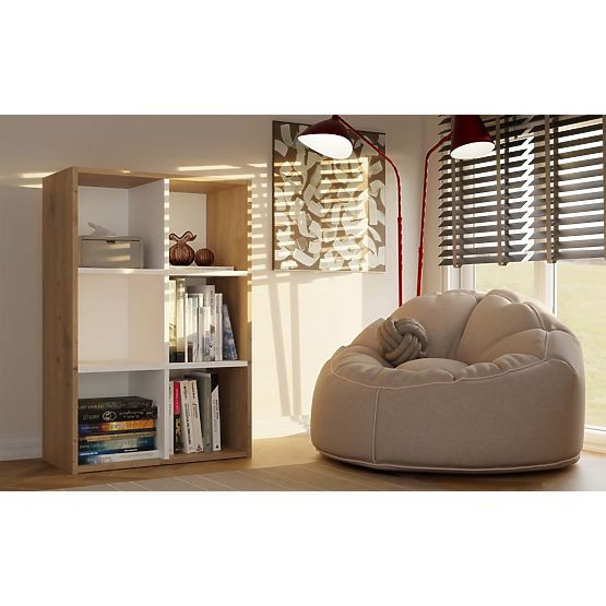 Regál Malax MINI 2X3 DUB ARTISAN BÍLÁ