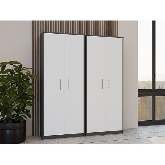 Regál Oliv 2D ANTRACIT BÍLÁ