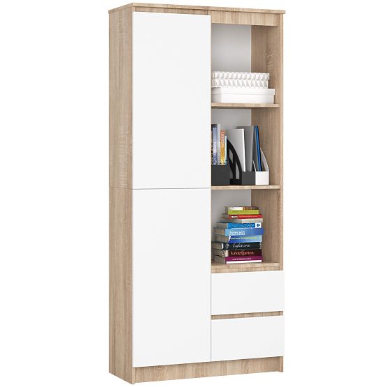 REGÁL R11 R80 1D 2SZ CLP PK SONOMA / BÍLÁ