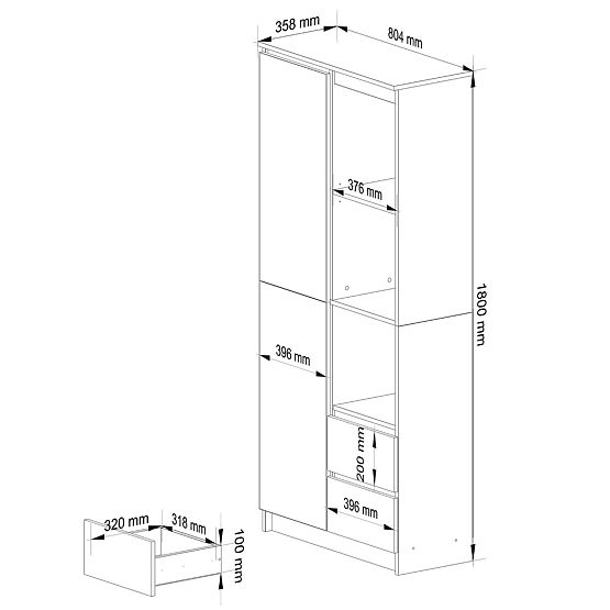 REGÁL R11 R80 1D 2SZ CLP PK SONOMA