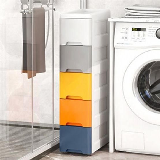 Regál s 5 výsuvnými zásuvkami na kolečkách ModernHome