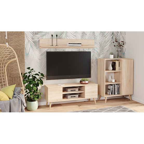 Regál skříň Fondi dub sonoma, skandinávský