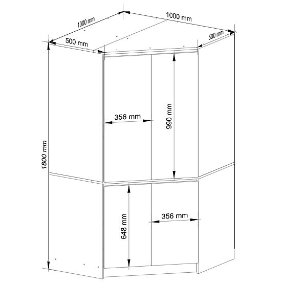 ROHOVÁ SKŘÍŇ S100 4D CLP GRAFIT ŠEDÁ