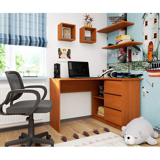 ROHOVÝ PSACÍ STŮL B16 CLP PRAVÝ OLŠE