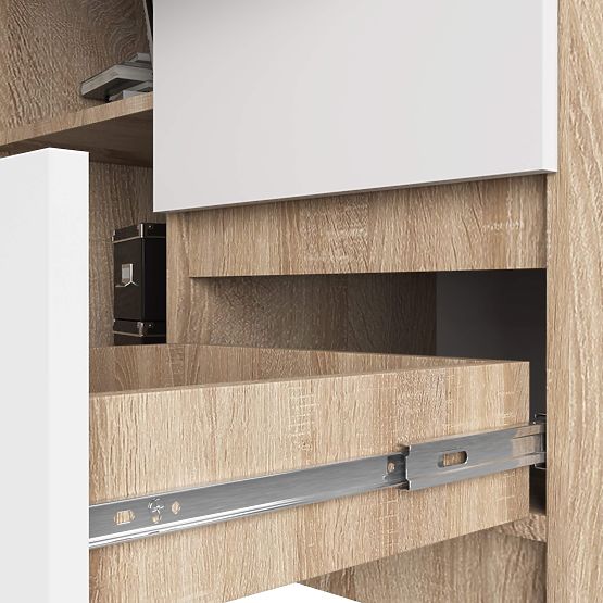 ROHOVÝ PSACÍ STŮL B16 CLP PRAVÝ PK SONOMA / BÍLÝ