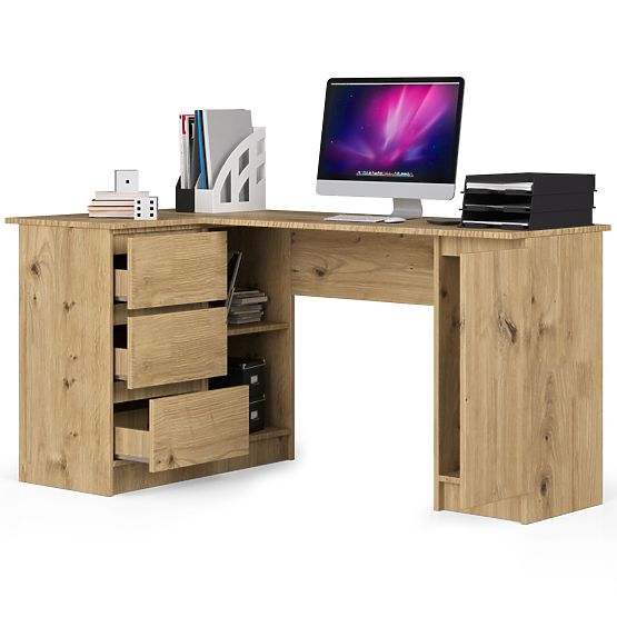 ROHOVÝ PSACÍ STŮL B20 CLP LEVOSTRANNÝ PK DUB ARTISAN