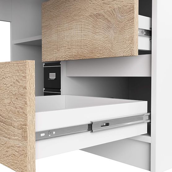 ROHOVÝ PSACÍ STŮL B20 CLP PRAVOSTRANNÝ PK BÍLÝ / SONOMA