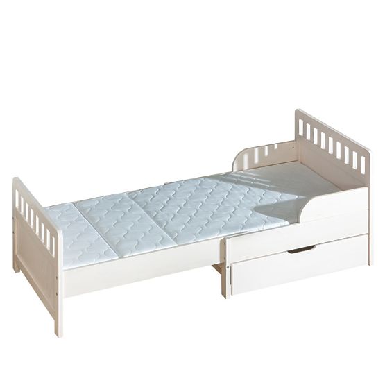 Rostoucí postel IGA s uložným prostorem - bílá