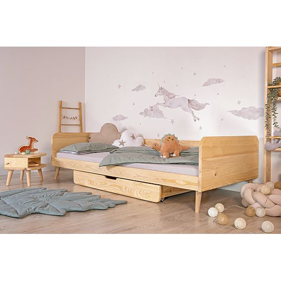 Rostoucí postel Nell 2v1 - přírodní