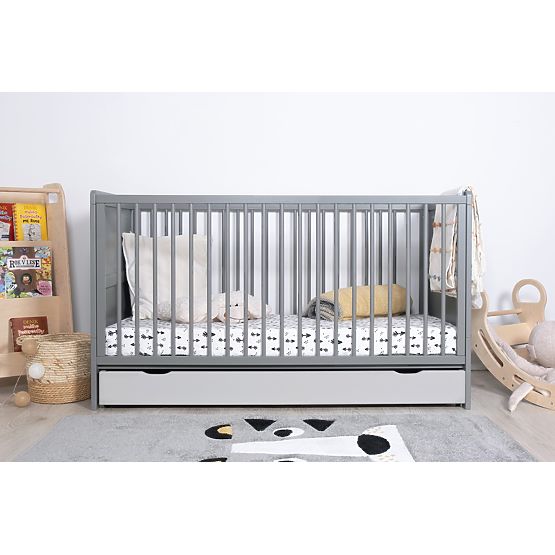 Rostoucí postýlka William šedá