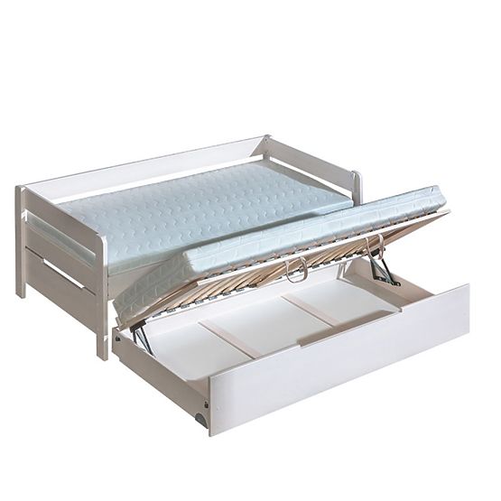 Rozkládací postel BORYS - bílá