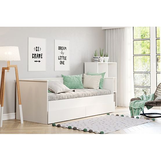 Rozkládací postel HELIOS se dvěma zásuvkami bez matrace 200x80/200x160