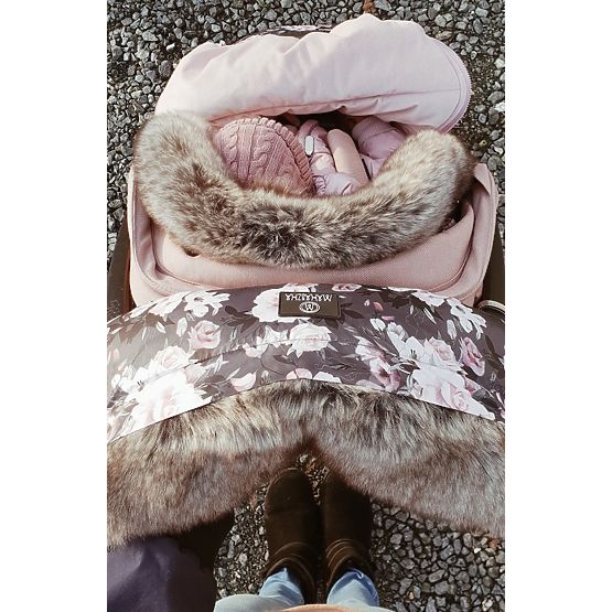 Rukávník na kočárek - Noční květiny