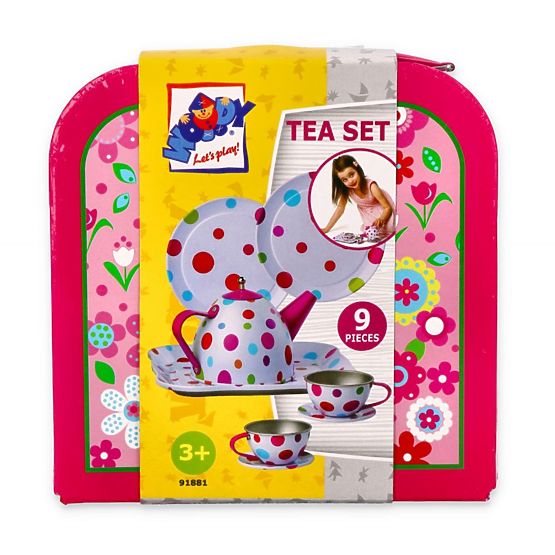 Růžový čajový set