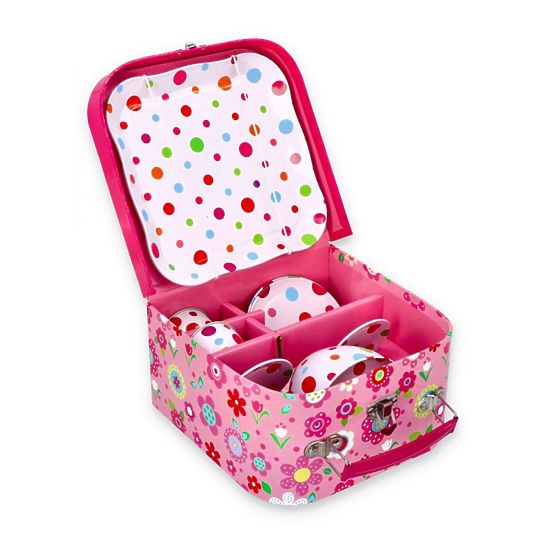 Růžový čajový set