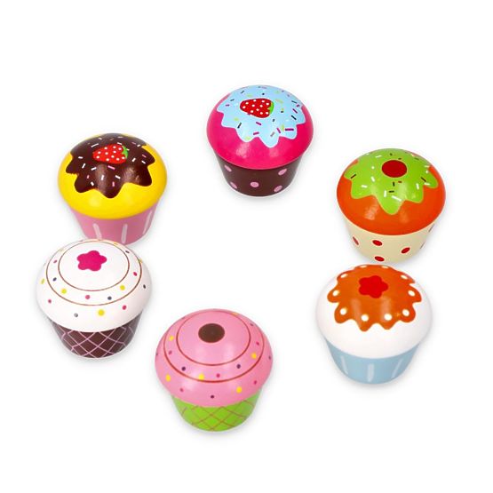 Sada dřevěných muffinů