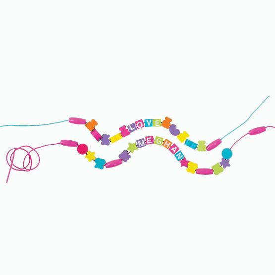 Sada korálků s písmenky