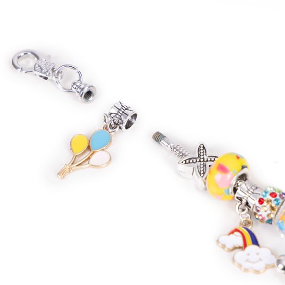 Sada na výrobu náramků, náhrdelníků, přívěsků, korálků 66 prvků + organizér a taška