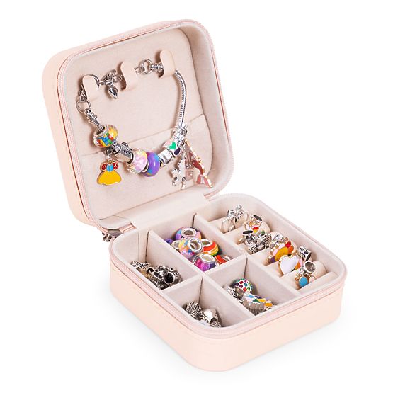 Sada na výrobu náramků, náhrdelníků, přívěsků, korálků 66 prvků + organizér a taška