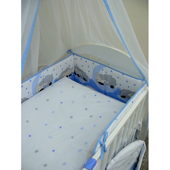 Sada povlečení do postýlky 120x90cm Beránek modrá