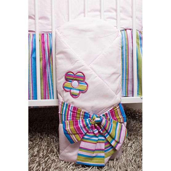 Sada povlečení do postýlky 120x90 cm Flowers růžová