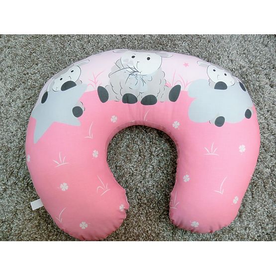 Sada povlečení do postýlky 135x100cm Beránek růžová