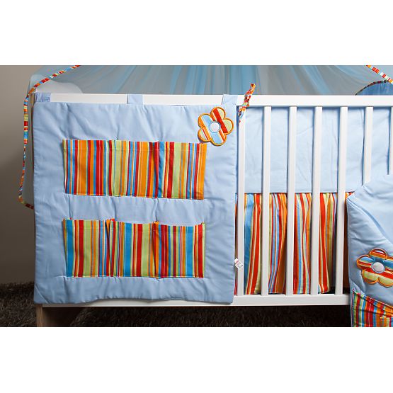 Sada povlečení do postýlky 135x100cm Flowers modrá