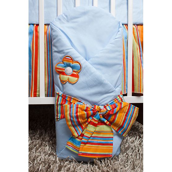 Sada povlečení do postýlky 135x100cm Flowers modrá