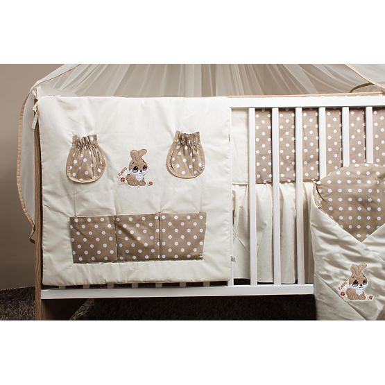 Sada povlečení do postýlky 135x100cm Rabbit hnědá