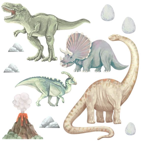 Sada samolepek na zeď - Dinosauři