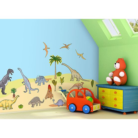 Samolepící dekorace na zeď Dinosauři C2