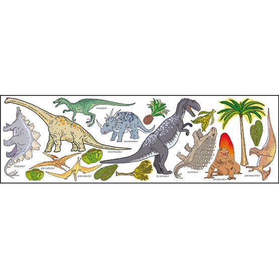 Samolepící dekorace na zeď Dinosauři C2