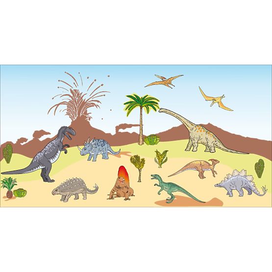 Samolepící dekorace na zeď Dinosauři C2