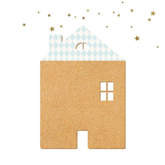 Samolepící nástěnka DEKORNIK - Modrý domek