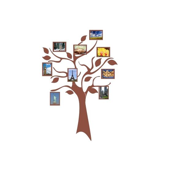 Samolepící textilní fotorámeček - stromek