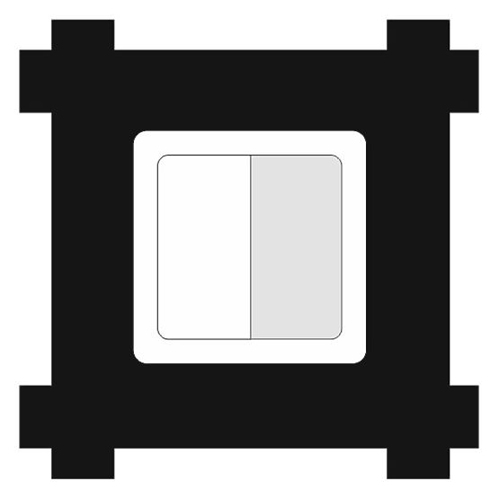 Samolepící textilní ochrana vypínače - čtverec III