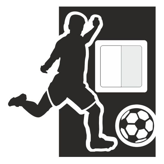 Samolepící textilní ochrana vypínače - fotbalista