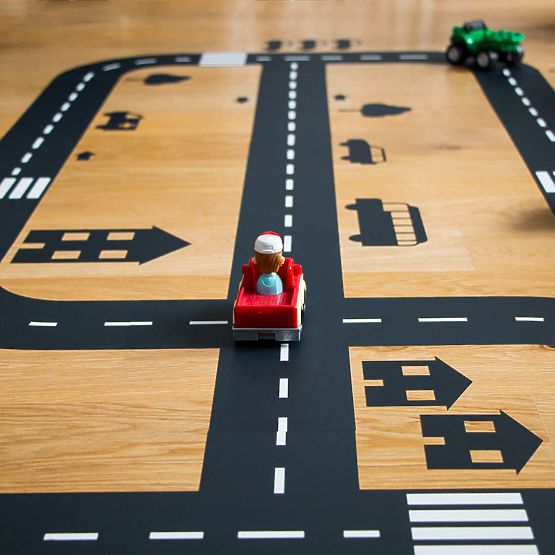  Samolepka na podlahu - Autodráha