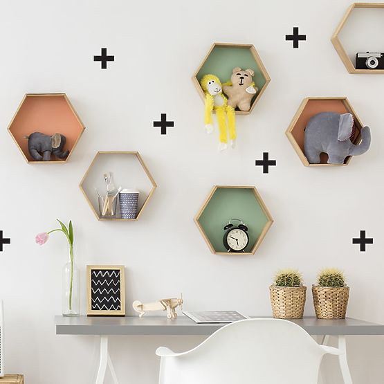 Samolepky na zeď - černé křížky 25ks