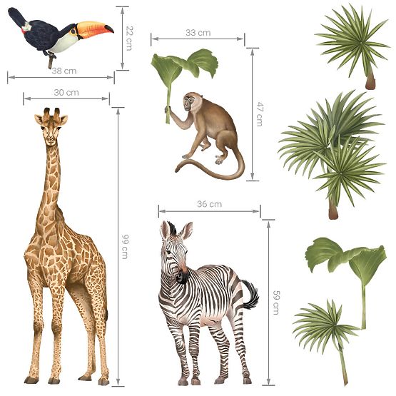 Samolepky na zeď Giraffe