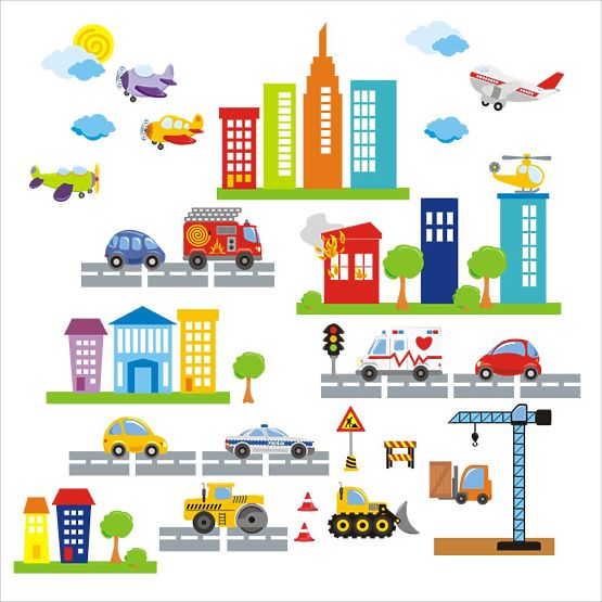 Samolepky na zeď  MĚSTO