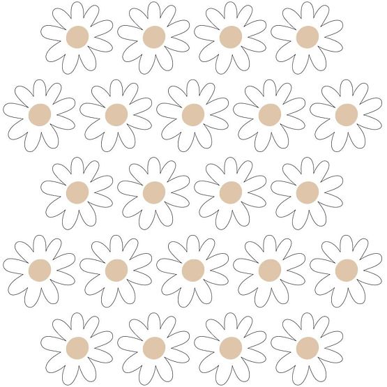 Samolepky na zeď - sedmikrásky 22 ks