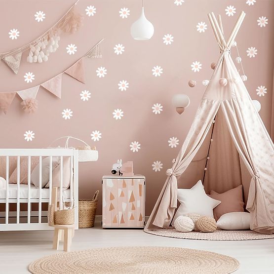 Samolepky na zeď - sedmikrásky 22 ks