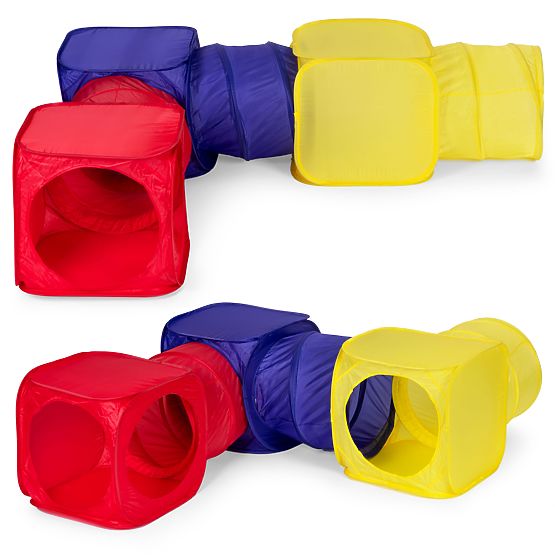 Samorozkládací dětské stany, hrací centrum 6 prvků tunely kostky IPLAY