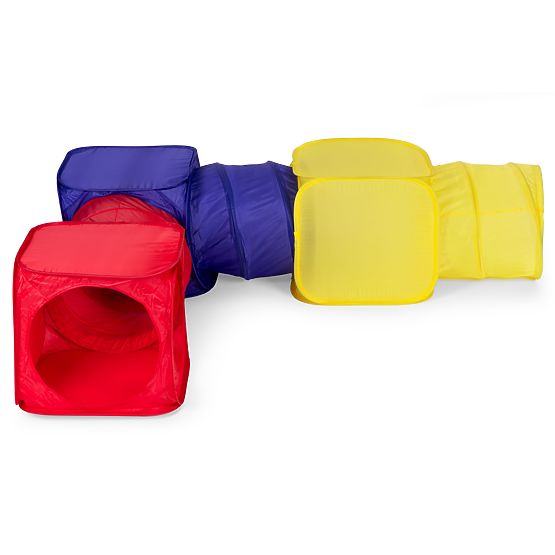 Samorozkládací dětské stany, hrací centrum 6 prvků tunely kostky IPLAY